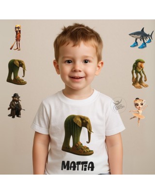 T-shirt bimbo personalizzata con nome – Linea Brainrot | Personaggi TikTok virali