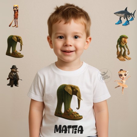 T-shirt bimbo personalizzata con nome – Linea Brainrot | Personaggi TikTok virali