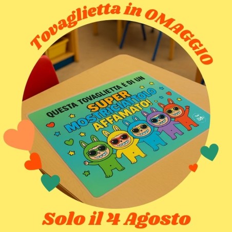 Omaggio TOVAGLIETTA mostriciattoli - in OMAGGIO su ordini di almeno 30€ effettuati il 4 Agosto