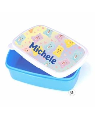 Porta Pranzo Orsetti Coccolosi Personalizzato con Nome – Asilo e Scuola