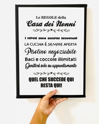 Foto Quadro "Le regole della casa dei Nonni"