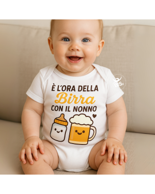 Body neonato personalizzato in cotone | Regalo Festa dei Nonni e papà
