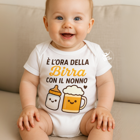 Body neonato personalizzato in cotone | Regalo Festa dei Nonni e papà