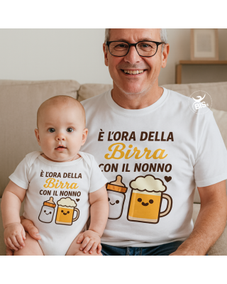 Body neonato personalizzato in cotone | Regalo Festa dei Nonni e papà