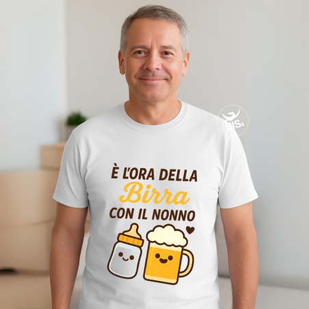 Maglietta personalizzata adulto in cotone | Idea regalo Festa dei Nonni e papà – bis.it
