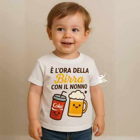 T-shirt bambino personalizzata in cotone | Regalo originale Festa dei Nonni e papà – bis.it