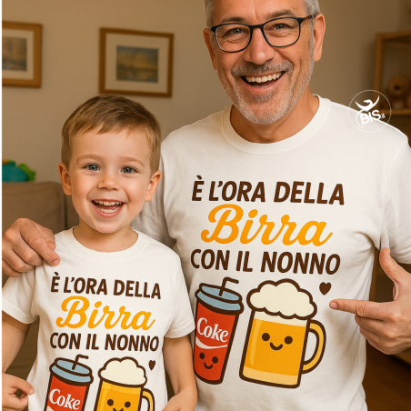 T-shirt bambino personalizzata in cotone | Regalo originale Festa dei Nonni e papà – bis.it