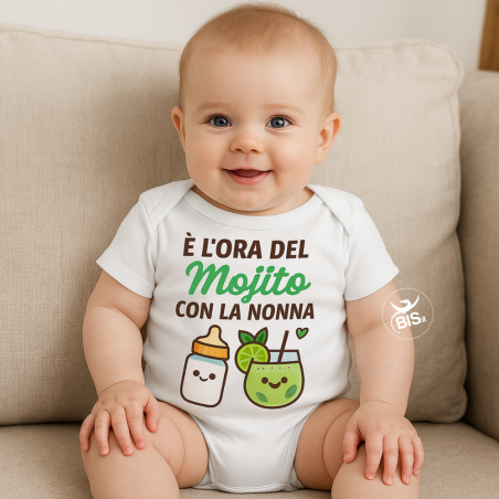 Body neonato personalizzato in cotone | Idea regalo simpatica per nonna e famiglia – bis.it