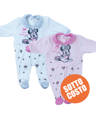 Tutina Ciniglia Minnie personalizzabile con nome in glitter