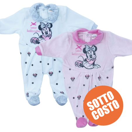 Tutina Ciniglia Minnie personalizzabile con nome in glitter