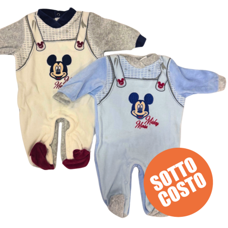 Tutina finta salopette topolino con nome