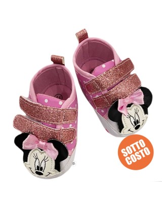Disney Newborn Sneakers, "Minnie" print