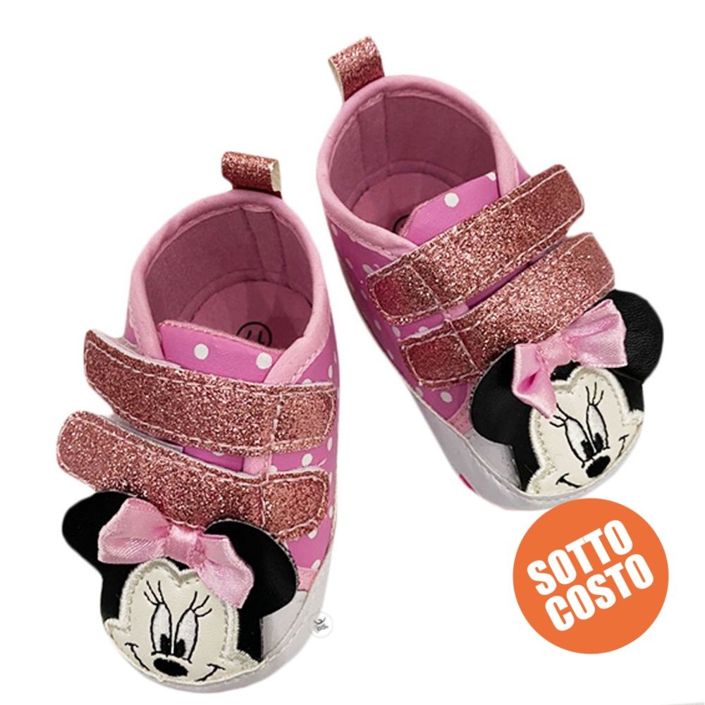Sneakers glitter neonata  "Minnie"