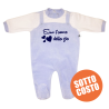 Tutina in ciniglia con scritta simpatica