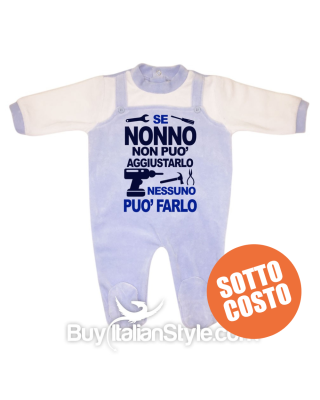 Tutina in ciniglia con dedica nonno