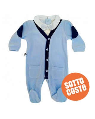 Tutone Neonato con papillon rimuovibile