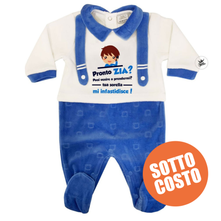 Tutina Bambino in ciniglia "Pronto zia"