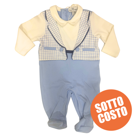 Tutina in caldo cotone con gilet e papillon