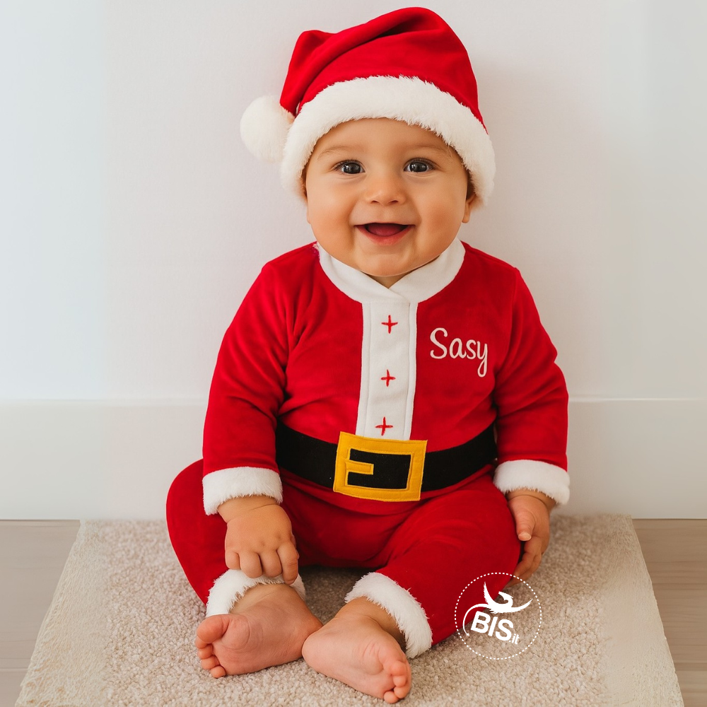 Completino Babbo Natale neonato da personalizzare con nome