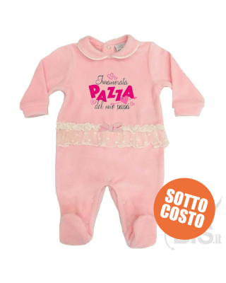 Tutina in ciniglia con dedica al papà