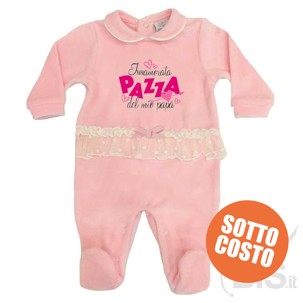 Tutina in ciniglia con dedica al papà