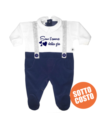 Chenille Bodysuit with suspenders "I am the aunt's love"