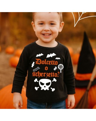 maglia bimbo bimba halloween "dolcetto o scherzetto"