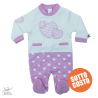Tutina invernale per neonata pois e cuori