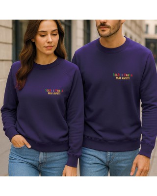 Felpa “Soldi e paura mai avuti” Purple Mood – Outfit uomo e donna | bis.it