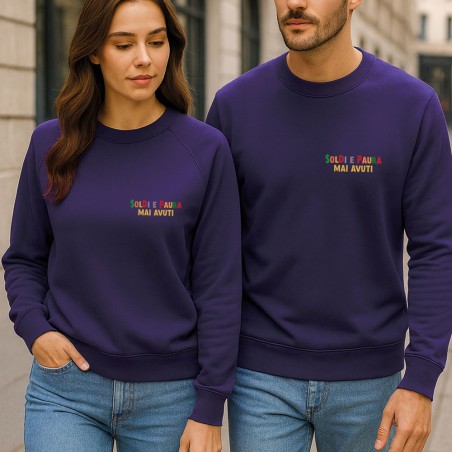 Felpa “Soldi e paura mai avuti” Purple Mood – Outfit uomo e donna | bis.it