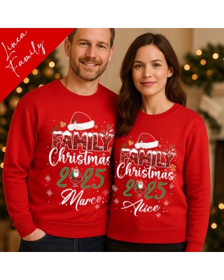 Customized Christmas Men's Sweatshirt Little Mouse+Name