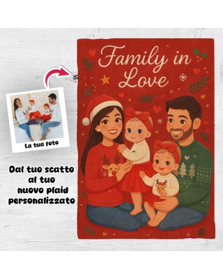 Plaid Personalizzato Linea Tender Christmas – Illustrazione da Foto
