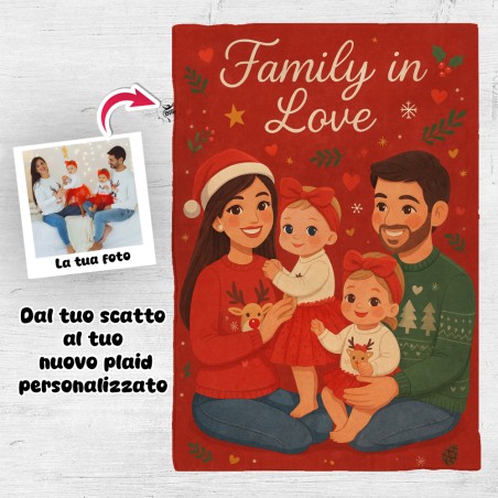 Plaid Personalizzato Linea Tender Christmas – Illustrazione da Foto
