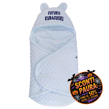 Sacco nanna neonato ciniglia imbottita con stampa "Futuro Rubacuori"