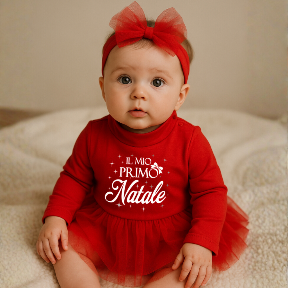 Bodysuit  with red tulle skirt