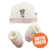 Kit cappellino e babbucce neonata "Minnie"a pois