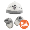 Kit cappellino e babbucce neonato "Mickey Mouse"
