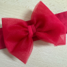 Hair band with tulle bow in cotton