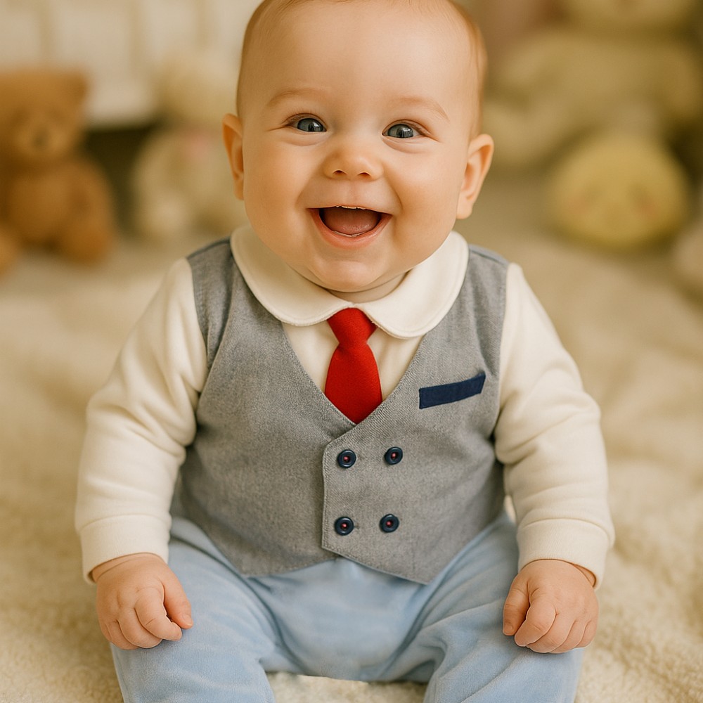 Winter Newborn jumpsuit, with hearts + "I'm daddy's meatball" print.