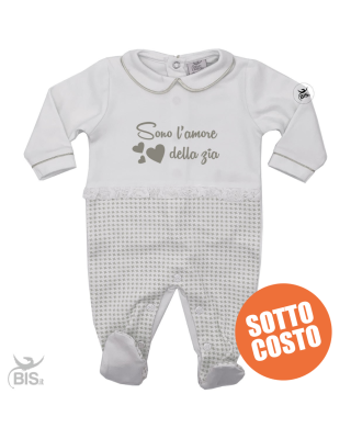 Tutina con trama pied poule "Sono l'amore della zia"