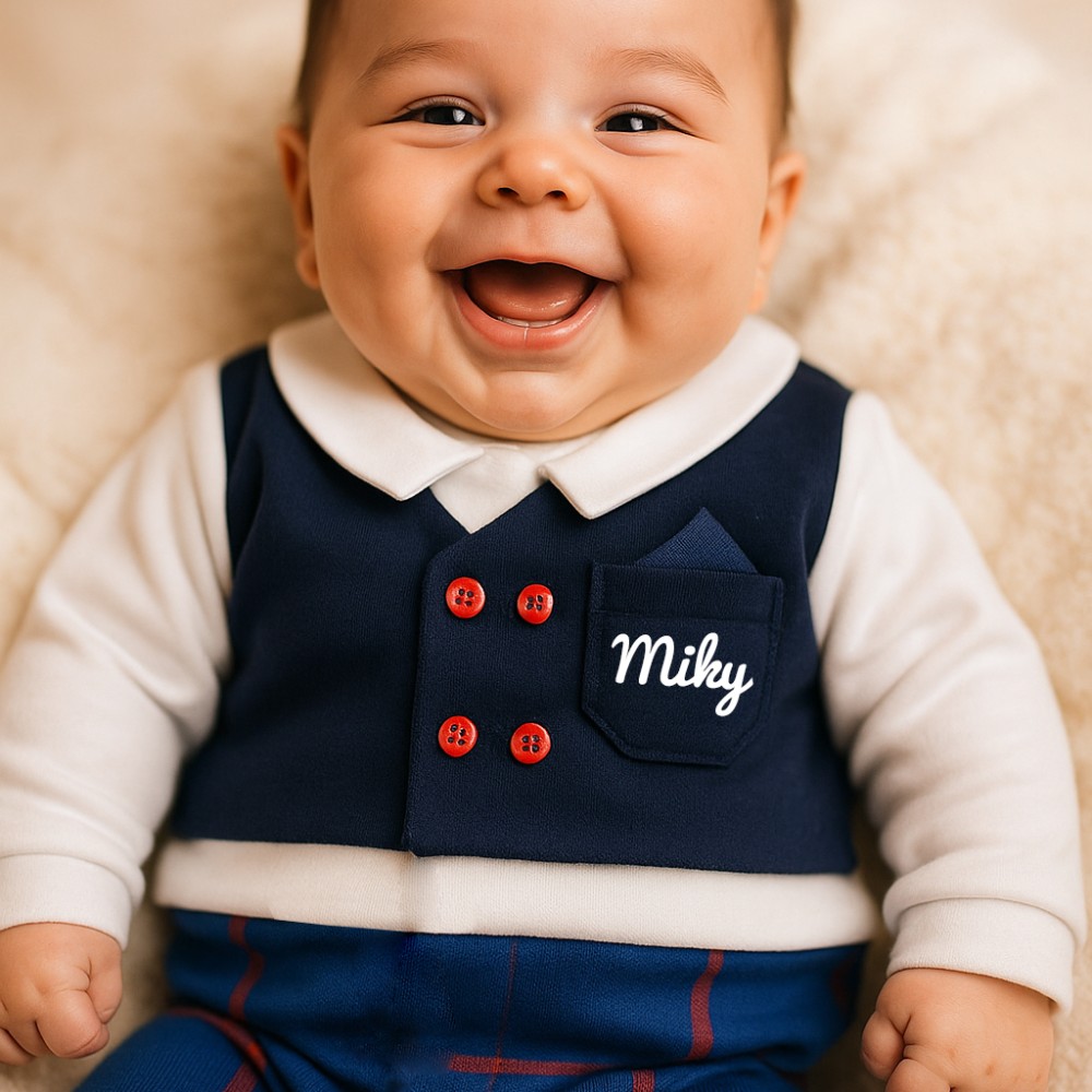 Tutina elegante caldo cotone da personalizzare con nome