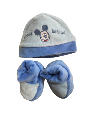 Winter Newborn Hat and slippers "Minnie + Name"