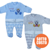 Tutina neonato ciniglia "Mickey Little Prince" da personalizzare con n