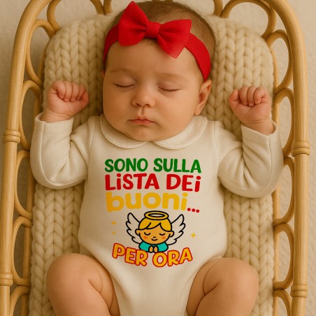 Body colletto Bimba “Sono sulla lista dei buoni… per ora!