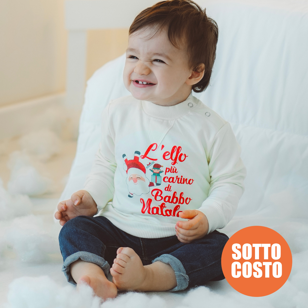 Felpa bimbo/a "L'elfo più carino di Babbo Natale"