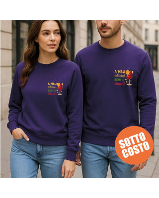 Felpa Linea Purple Mood "A mali estremi bevi e rimedi"