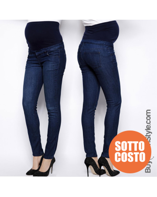 jeans premaman con fascia alta