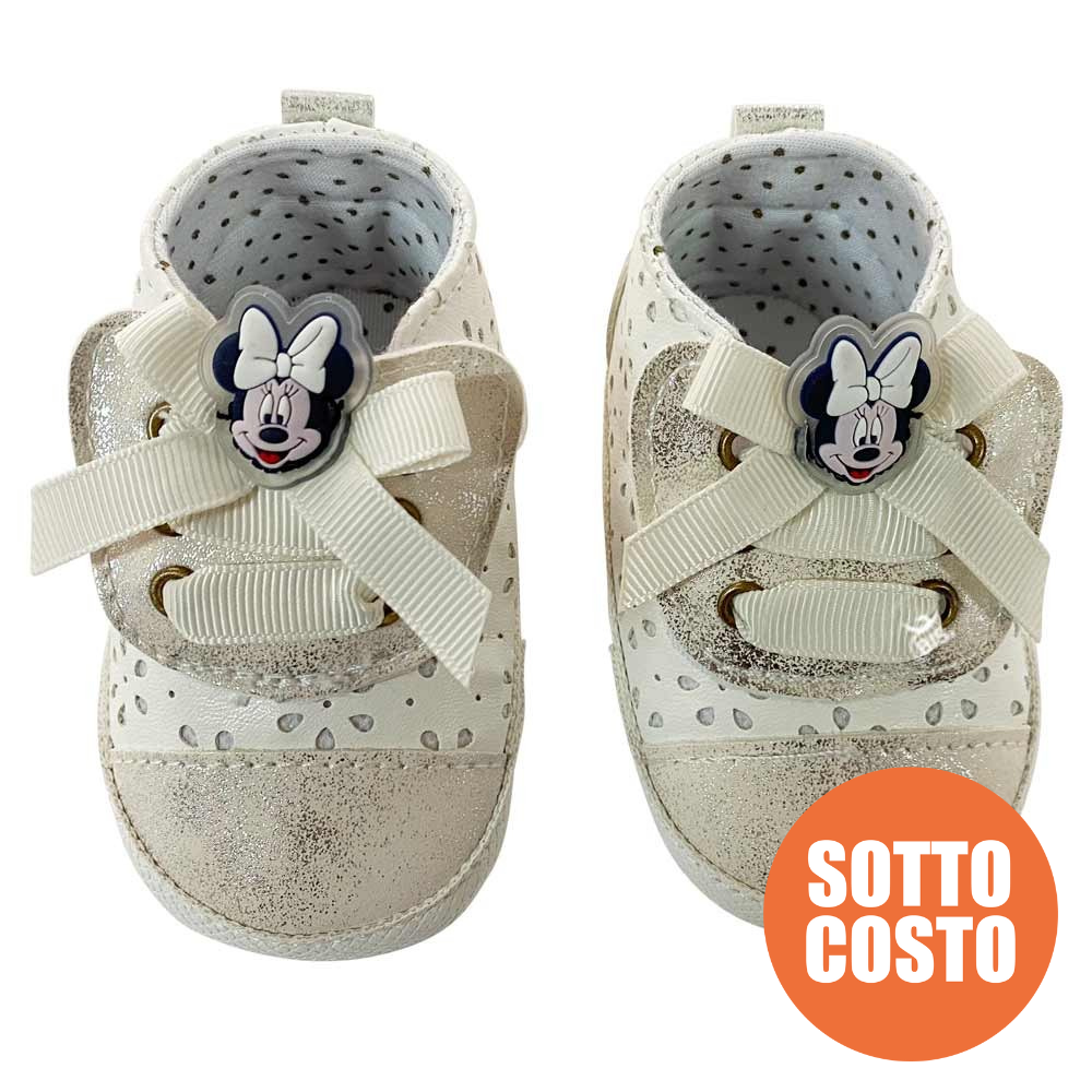Sneackers neonata  "Minnie" con fiocchetti