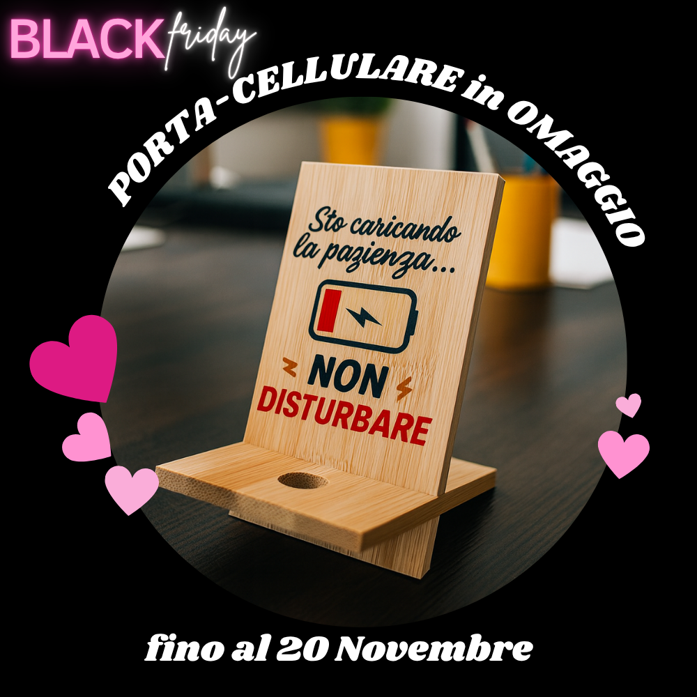 Promo Alert  -30% su TUTTO + OMAGGIO  fino al 5 Ottobre  - Specifica il nome a fine ordine nel campo "ULTERIORI INFORMAZIONI"
