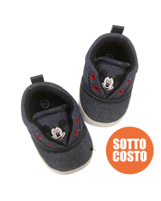 Scarpine neonato "Mickey mouse" effetto jeans